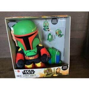 New Star Wars The Book of Boba Fett Rocket Launching Plush Figure Rocket Include